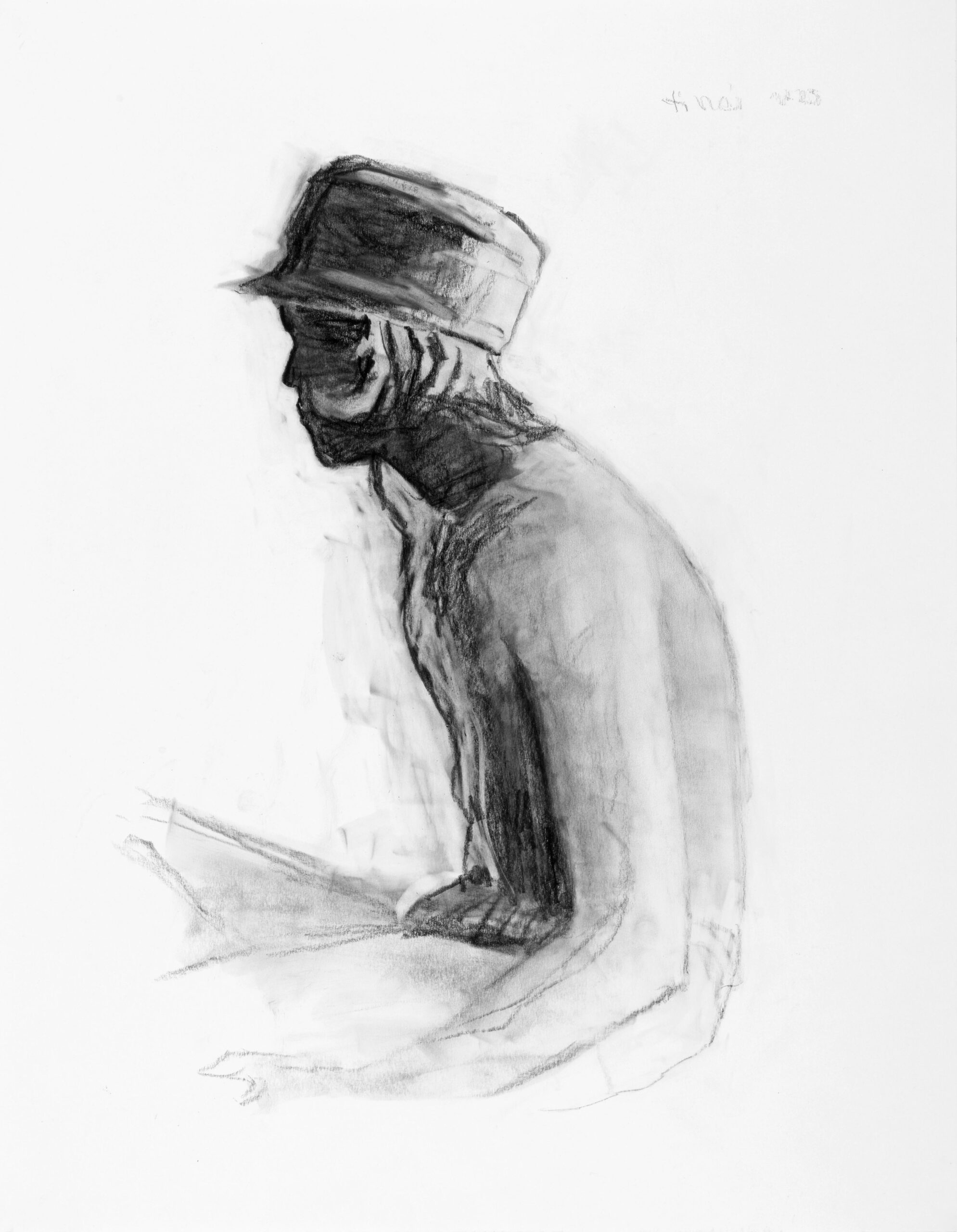 Alexander-Tinei-Study-of-a-portrait-2023-grafit-papir-65×50-cm