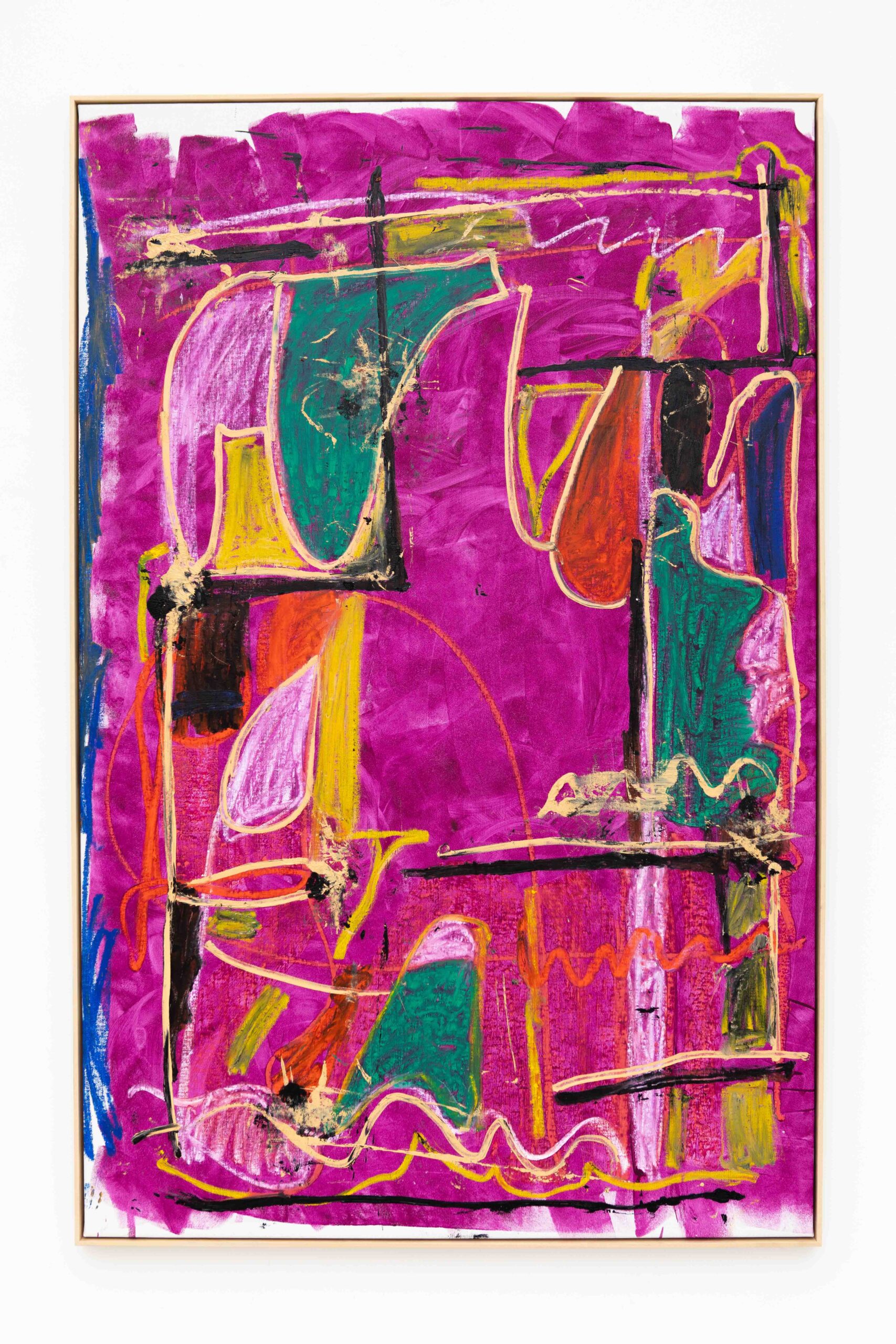 Martin Lukáč, Tear, 2025, oil, oil stick on linen canvas, 212 x 138,5 cm