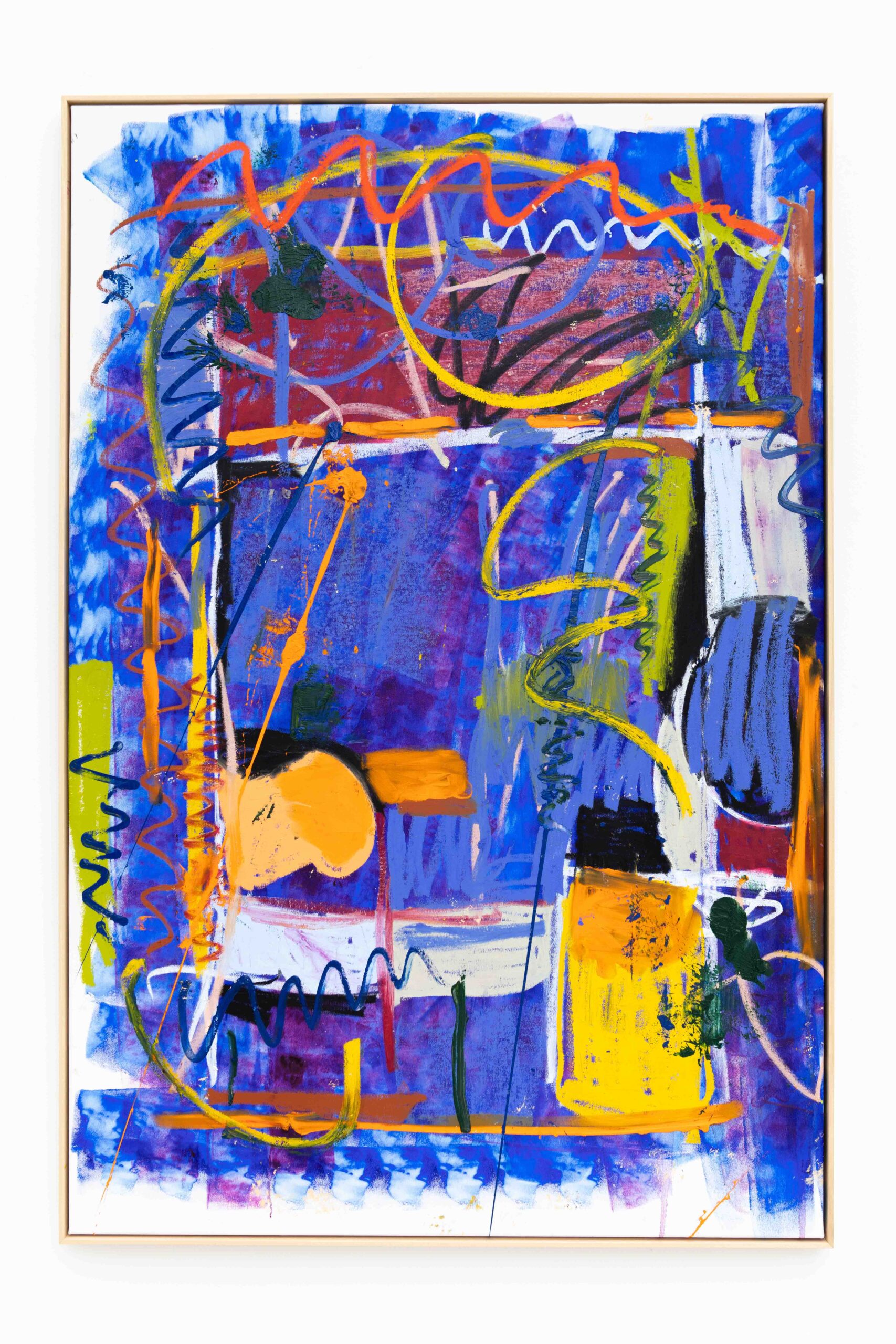 Martin Lukáč, Untitled 2, 2025, oil and oil-stick on linen canvas, 191 x 128 cm