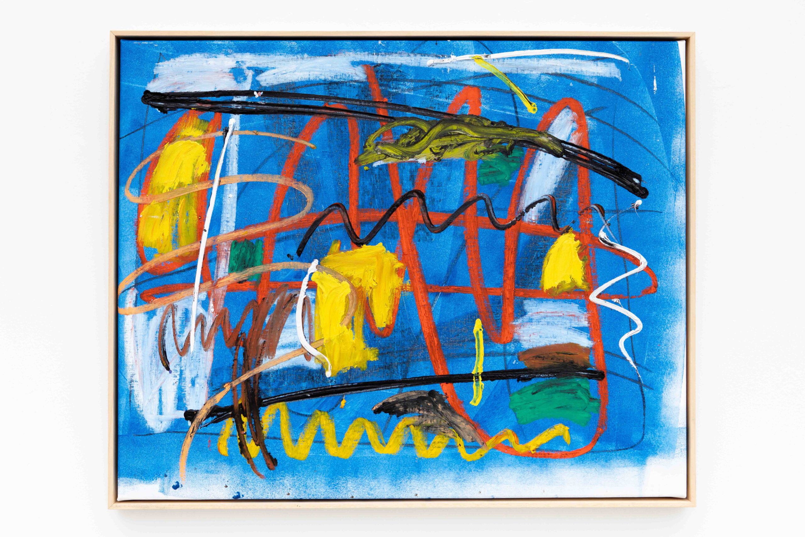 Martin Lukáč, Untitled 3, 2025, oil and oil-stick on linen canvas, 101,5 x 82,5 cm